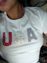 Load image into Gallery viewer, USA Quilted Tee