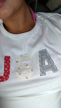 Load image into Gallery viewer, USA Quilted Tee