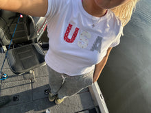 Load image into Gallery viewer, USA Quilted Tee