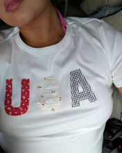 Load image into Gallery viewer, USA Quilted Tee