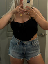 Load image into Gallery viewer, Black Knit Corset Top