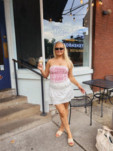 Load image into Gallery viewer, Red Lace Gingham Tube Top