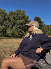 Load image into Gallery viewer, Navy Polo Style Sweatshirt