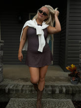 Load image into Gallery viewer, Chocolate Polka Dot Athletic Dress