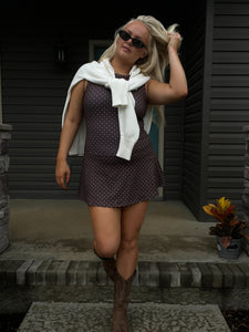 Chocolate Polka Dot Athletic Dress