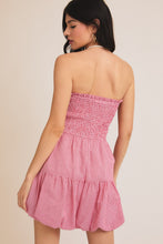 Load image into Gallery viewer, Gingham Strapless Bubble Romper