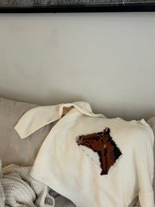 Cream Horse Sweater