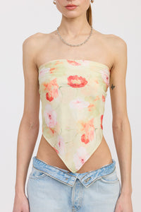 Floral Printed Scarf Top
