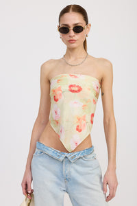 Floral Printed Scarf Top