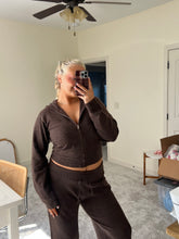 Load image into Gallery viewer, Brown Knit Pants Set
