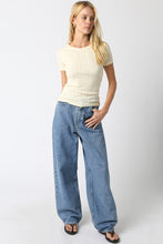 Load image into Gallery viewer, Pointelle Short Sleeve Top