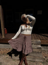Load image into Gallery viewer, Cotton Gingham Midi Skirt