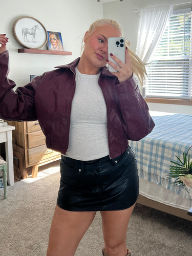 Maroon Bomber Jacket