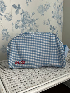 American Honey Gingham Cosmetic Bag