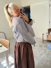 Load image into Gallery viewer, Brown Adjustable Waist Midi Skirt