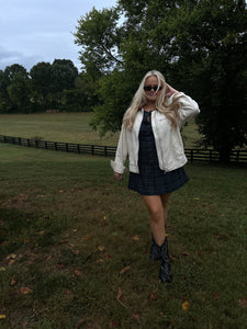 Cream Denim Barn Jacket