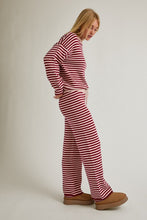 Load image into Gallery viewer, Burgundy &amp; Pink Striped Knit Set