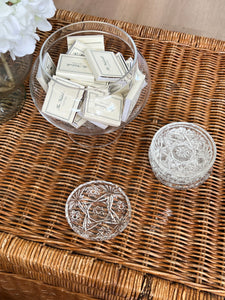 Antique Crystal Coaster Set of 5