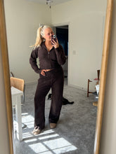 Load image into Gallery viewer, Brown Knit Pants Set