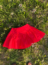 Load image into Gallery viewer, Red Poplin Skort