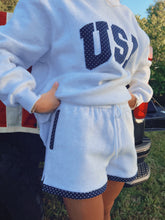 Load image into Gallery viewer, USA Mockneck Matching Short Set
