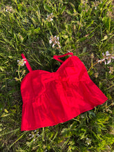 Load image into Gallery viewer, Red Poplin Tank Top
