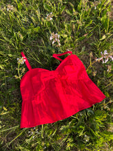 Load image into Gallery viewer, Red Paisley Skirt