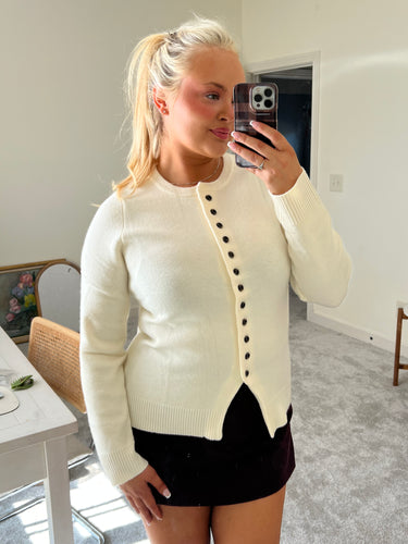 Cream Synched Cardigan