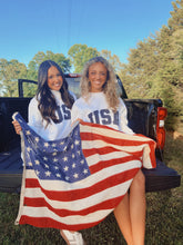 Load image into Gallery viewer, USA Mockneck Matching Short Set
