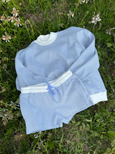 Load image into Gallery viewer, Blue Stripe Mock Neck Set