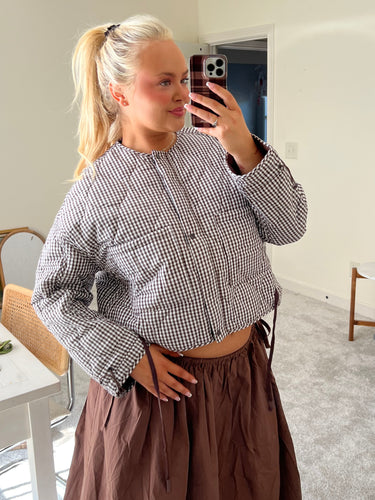 Brown Gingham Jacket