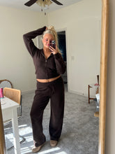 Load image into Gallery viewer, Brown Knit Pants Set