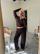 Load image into Gallery viewer, Brown Knit Pants Set