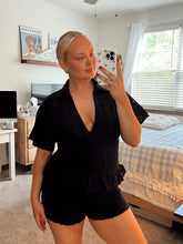 Load image into Gallery viewer, Short Sleeve Smocked Detail Romper