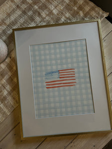 Watercolor American Flag Print