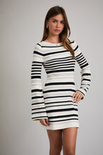 Load image into Gallery viewer, Stripe Sweater Mini Dress