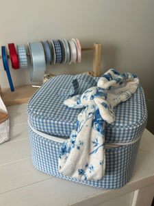 Gingham Train Case