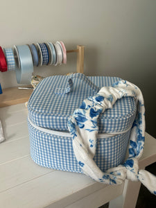 Gingham Train Case