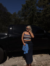 Load image into Gallery viewer, High Rise Denim Maxi Skirt