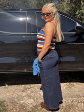 Load image into Gallery viewer, High Rise Denim Maxi Skirt