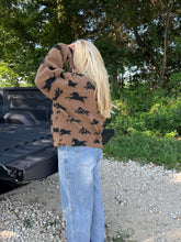 Load image into Gallery viewer, Horse Print Sherpa Jacket