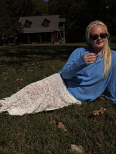 Load image into Gallery viewer, Cream Lace Maxi Skirt