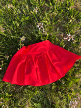 Load image into Gallery viewer, Red Poplin Skort