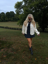 Load image into Gallery viewer, Cream Denim Barn Jacket