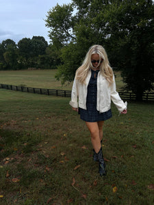 Cream Denim Barn Jacket