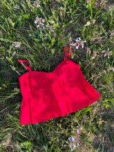 Load image into Gallery viewer, Red Poplin Tank Top