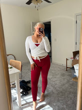 Load image into Gallery viewer, White Athletic Wrap Top