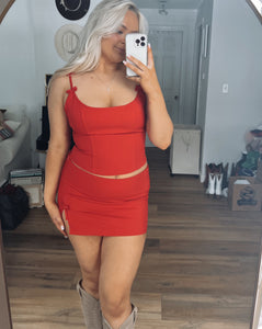 Season Of Red Mini Skirt