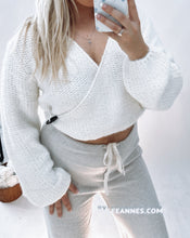 Load image into Gallery viewer, Ivory Knit Wrap Sweater