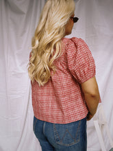 Load image into Gallery viewer, Red Checker Babydoll Top